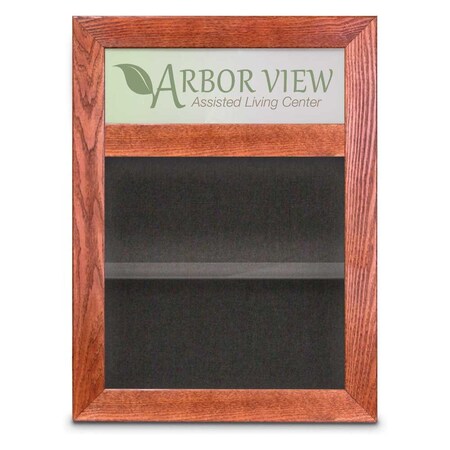 United Visual Products Outdoor Enclosed Combo Board, 48"x36", Gold Frame/Grey & Pumice UVCB4836ODG-GREY-PUMICE